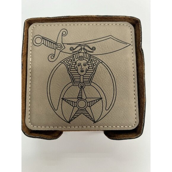 Other - Printed Leather Freemason Coasters
